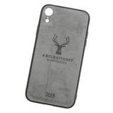 Max Luxury Shockproof Soft Cloth Back Cover Case For iPhone XR Gray