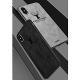 Max Luxury Shockproof Soft Cloth Back Cover Case For iPhone XR Gray