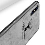 Max Luxury Shockproof Soft Cloth Back Cover Case For iPhone XS Gray