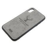 Max Luxury Shockproof Soft Cloth Back Cover Case For iPhone XS Gray