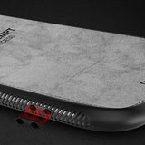 Max Luxury Shockproof Soft Cloth Back Cover Case For iPhone XS Gray