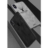 Max Luxury Shockproof Soft Cloth Back Cover Case For iPhone XS Gray