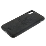Max Luxury Shockproof Soft Cloth Back Cover Case For iPhone X Max Black
