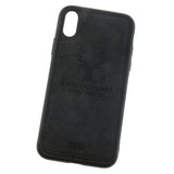 Max Luxury Shockproof Soft Cloth Back Cover Case For iPhone X Max Black