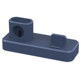 Maxbell 3 In 1 Silicone Charger Stand Charging Dock for Apple Devices Blue