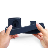 Maxbell 3 In 1 Silicone Charger Stand Charging Dock for Apple Devices Blue