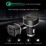 Maxbell Dual USB Fast Car Charger Quick Charge QC3.0 for iPhone Samsung