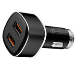 Maxbell Dual USB Fast Car Charger Quick Charge QC3.0 for iPhone Samsung