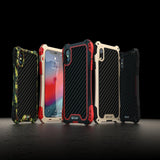 Max Phone Silicone Metal Case Shockproof Protective Cover for iPhone X/XS black