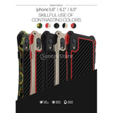Max Phone Silicone Metal Case Shockproof Protective Cover for iPhone X/XS black