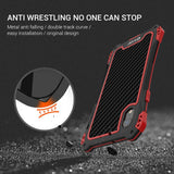 Max Phone Silicone Metal Case Shockproof Protective Cover for iPhone X/XS black