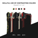 Max Phone Silicone Metal Case Shockproof Protective Cover for iPhone X/XS black