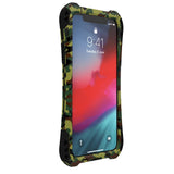 Max Phone Silicone Metal Case Shockproof Protective Cover for iPhone X/XS green