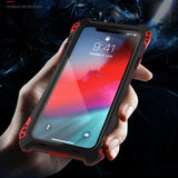 Max Phone Silicone Metal Case Shockproof Protective Cover for iPhone X/XS green