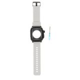 Maxbell 42mm Protective Case Watch Band Strap for Apple Watch iWatch 321 Black+White