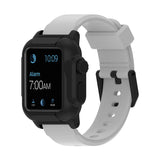 Maxbell 42mm Protective Case Watch Band Strap for Apple Watch iWatch 321 Black+White