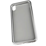 Maxbell 360 Full Magnetic Adsorption Metal Glass Front Case for iPhone X/XS silver