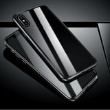 Maxbell 360 Full Magnetic Adsorption Metal Glass Front Case for iPhone XS Max black