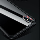 Maxbell 360 Full Magnetic Adsorption Metal Glass Front Case for iPhone XS Max black