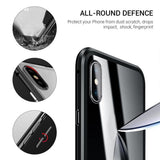 Maxbell 360 Full Magnetic Adsorption Metal Glass Front Case for iPhone XS Max black