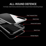 Maxbell 360 Full Magnetic Adsorption Metal Glass Front Case for iPhone XS Max black
