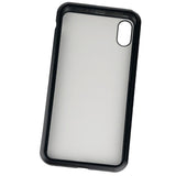 Maxbell 360 Full Magnetic Adsorption Metal Glass Front Case for iPhone XS Max black