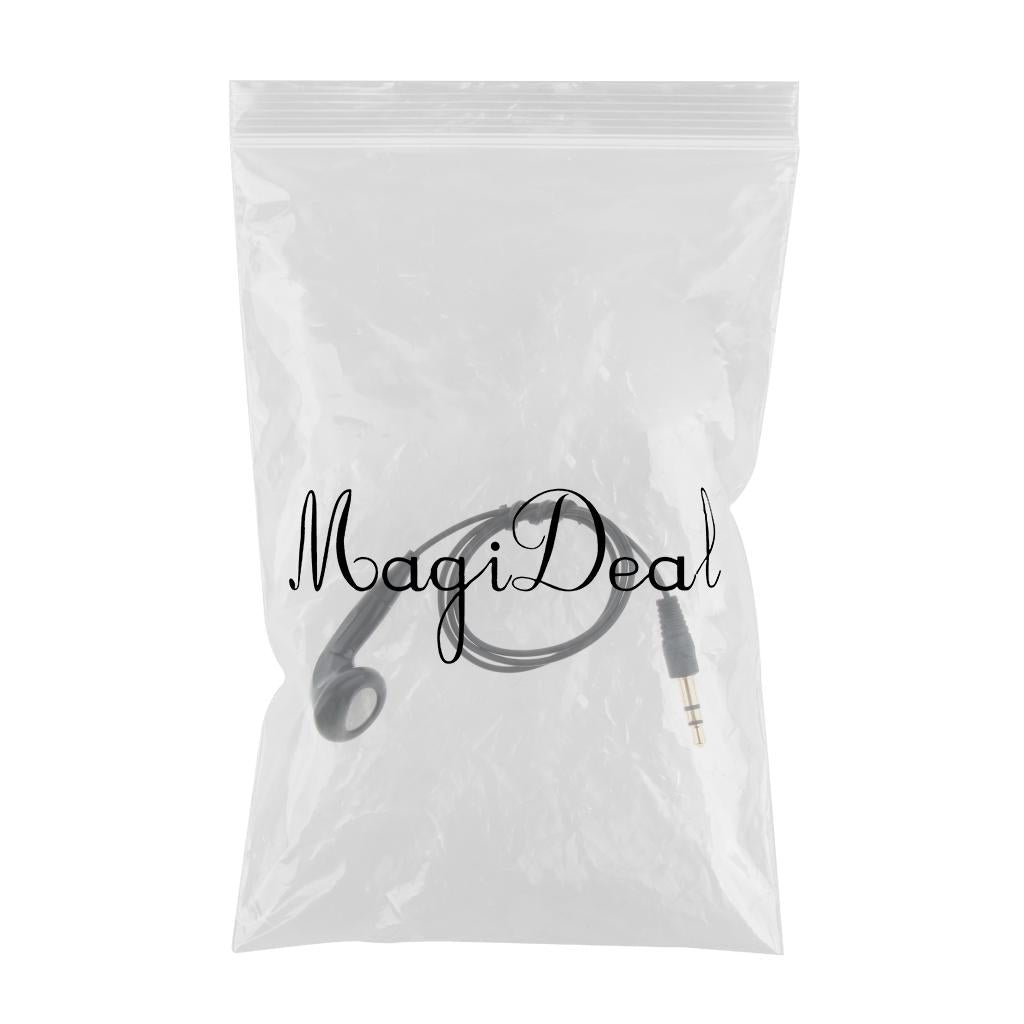 Maxbell 3.5mm Single Side Wired Earphone Earbuds Music Sport Earphone 45cm Black
