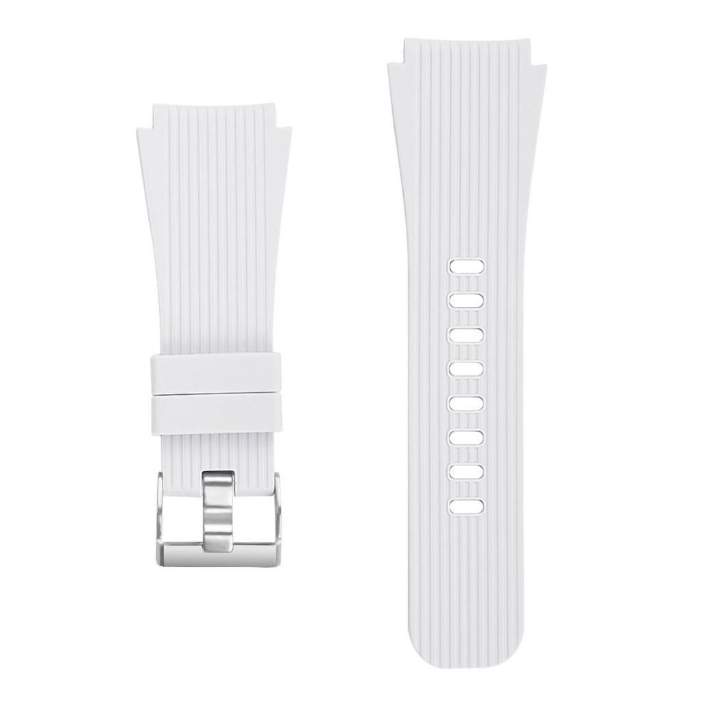 Maxbell Soft Silicone Sports Strap Wristband for Samsung Galaxy Watch 46mm  White