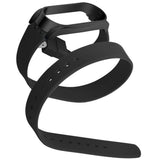 Max Xiaomi Mi Band 3 Buckle Metal Shell Long Belt for 2 Circle Wrist Strap Black