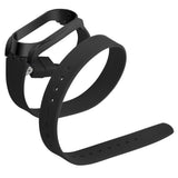 Max Xiaomi Mi Band 3 Buckle Metal Shell Long Belt for 2 Circle Wrist Strap Black