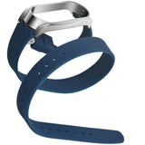 Max Xiaomi Mi Band 3 Buckle Metal Shell Long Belt for 2 Circle Wrist Strap Blue