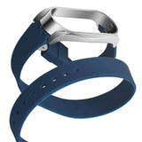 Max Xiaomi Mi Band 3 Buckle Metal Shell Long Belt for 2 Circle Wrist Strap Blue