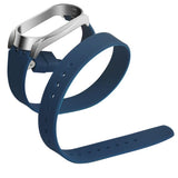 Max Xiaomi Mi Band 3 Buckle Metal Shell Long Belt for 2 Circle Wrist Strap Blue