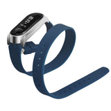 Max Xiaomi Mi Band 3 Buckle Metal Shell Long Belt for 2 Circle Wrist Strap Blue