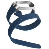Max Xiaomi Mi Band 3 Buckle Metal Shell Long Belt for 2 Circle Wrist Strap Blue