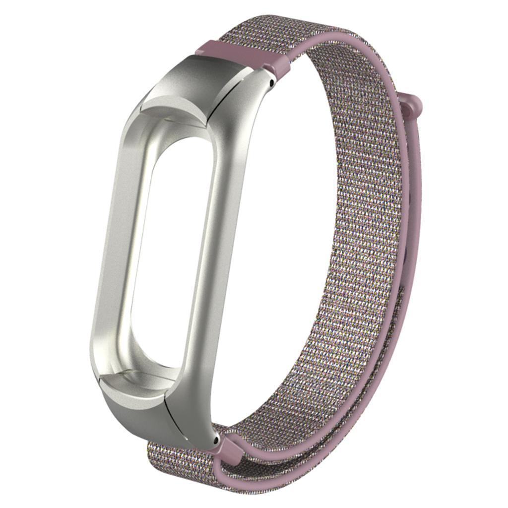 Max Replacement Nylon Watch Strap Watch Band for Xiaomi Mi Band 3 pink
