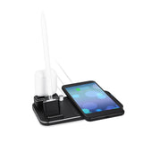 Maxbell 4 In 1 For iPhone X/8 Qi Wireless Charger Pad Charging Station black