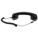Maxbell 3.5mm Mic Retro Cell Telephone Handset Phone Classic Receiver Black
