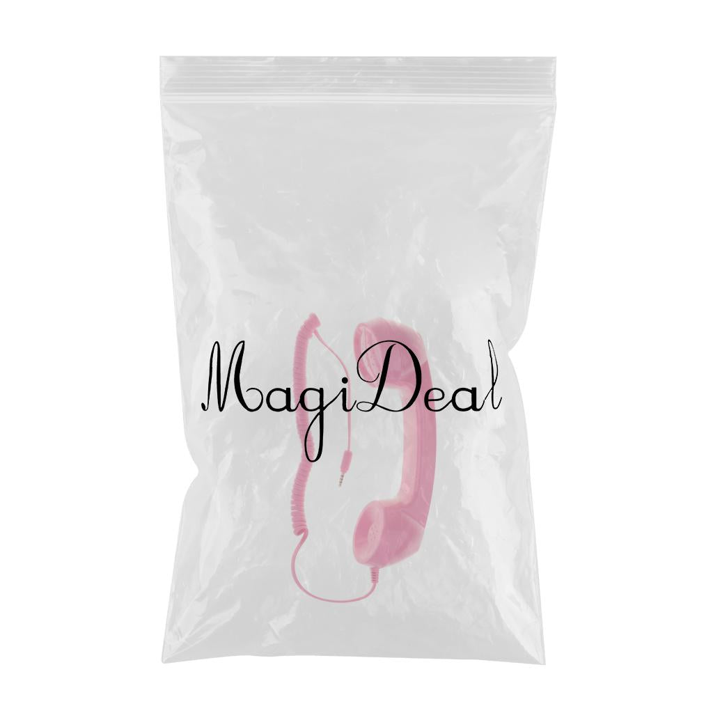 Maxbell 3.5mm Mic Retro Cell Telephone Handset Phone Classic Receiver Pink