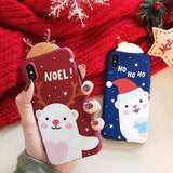 Max Christmas Moose Polar Bear Mobile Phone Soft Shell for iPhone  iPhonex xs