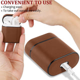 Max PU Leather Headset Case Protect Cover for AirPods Charging Box Brown - Aladdin Shoppers