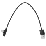 Maxbell 90 Degree USB Type C Cable Fast Charging Data Cable for Android  Black 0.25m