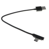 Maxbell 90 Degree USB Type C Cable Fast Charging Data Cable for Android  Black 0.25m