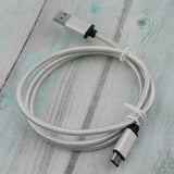 Maxbell USB Type-C Data Sync Fast Charging Cable for Samsung Phone Silver
