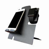 Maxbell 2 in 1 Aluminum Alloy Desktop Stand Holder for iPhone and Apple Watch black