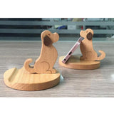 Max Wooden Phone Stand Cell Phone Holder for iPhone X Wood Golden Retriever Dog