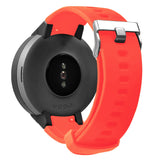 Max Maxb Silicone Smart Watch Band Replacement Strap for AMAZFIT Watch 3 Red
