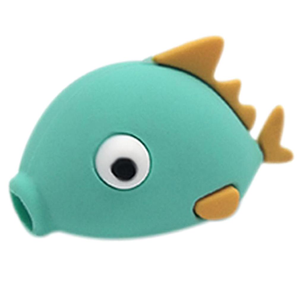 Max Cute Animal USB Charging Cable Case Saver Protector Green Drop Fish