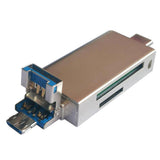 Max Maxb 3 in 1 USB Type C/USB/Micro USB TF SD Memory Card Reader OTG Adapter gold