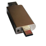 Max Maxb 3 in 1 USB Type C/USB/Micro USB TF SD Memory Card Reader OTG Adapter gold